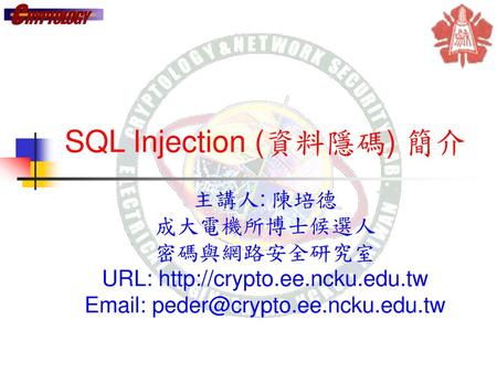 SQL Injection (資料隱碼) 簡介