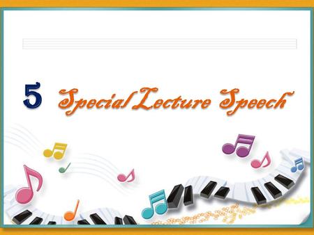 5 Special Lecture Speech