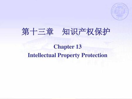 Chapter 13 Intellectual Property Protection
