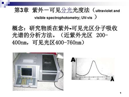 第3章 紫外－可见分光光度法（ultraviolet and visible spectrophotometry; UV-vis ）