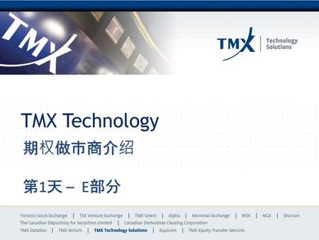 TMX Technology 期权做市商介绍 第1天 – E部分.