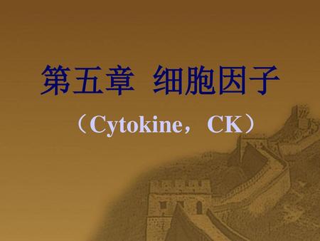 第五章 细胞因子 （Cytokine，CK）.