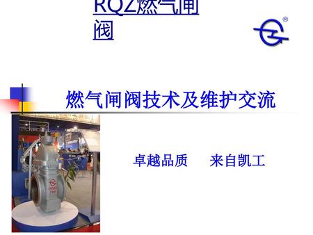 RQZ燃气闸阀 燃气闸阀技术及维护交流 卓越品质 来自凯工.