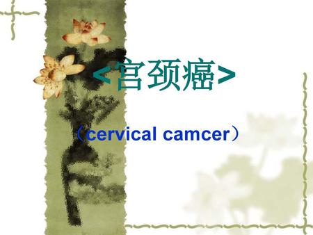  （cervical camcer）.