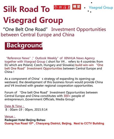 Silk Road To Visegrad Group Background