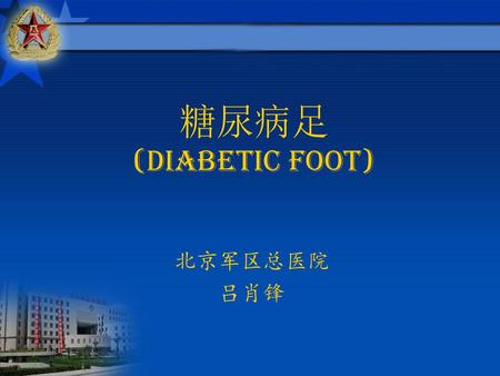 糖尿病足 (diabetic foot) 北京军区总医院 吕肖锋.