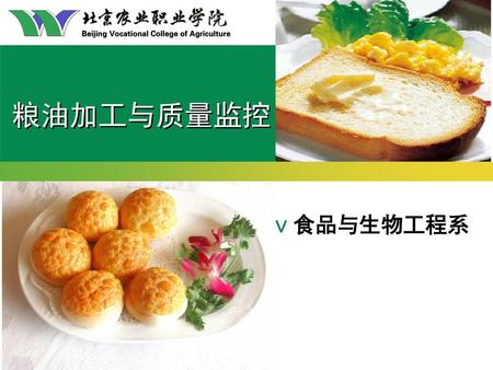 粮油加工与质量监控 食品与生物工程系.