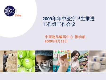 2009年年中医疗卫生推进工作组工作会议 中国物品编码中心 推动部 2009年8月13日.