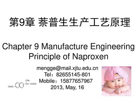 Chapter 9 Manufacture Engineering Principle of Naproxen