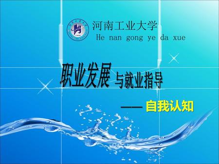河南工业大学 He nan gong ye da xue 与就业指导 职业发展.
