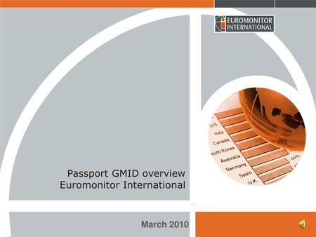 Passport GMID overview Euromonitor International