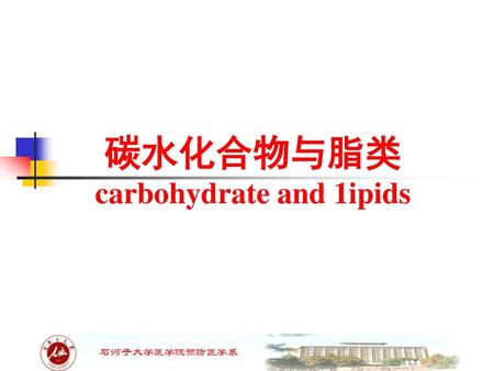 carbohydrate and 1ipids
