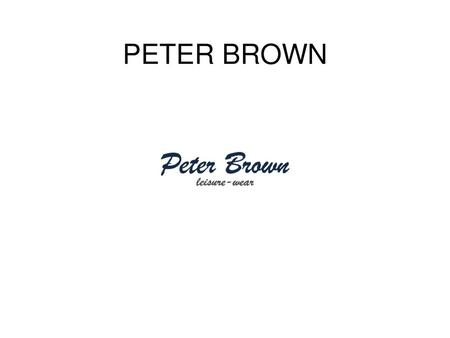 PETER BROWN.
