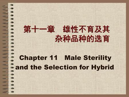 雄性不育(male sterility):