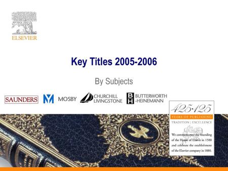 Key Titles 2005-2006 By Subjects.