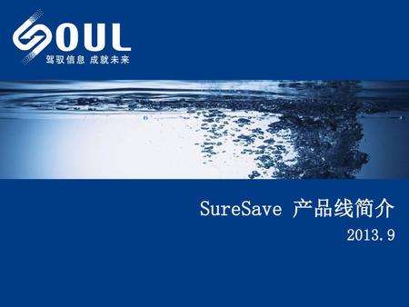 SureSave 产品线简介 2013.9.
