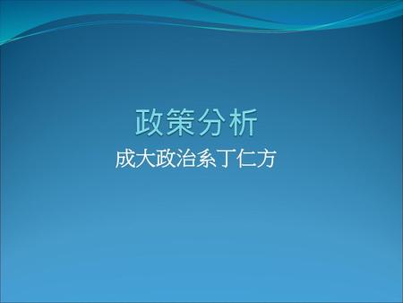 政策分析 成大政治系丁仁方.