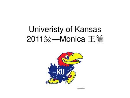 Univeristy of Kansas 2011级—Monica 王循
