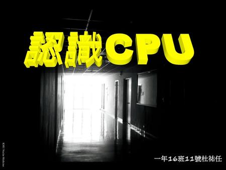 認識CPU Title of the speech 一年16班11號杜祐任.