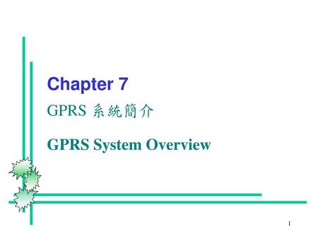 Chapter 7 GPRS 系統簡介 GPRS System Overview.