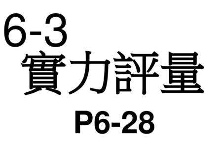 6-3 實力評量 P6-28.