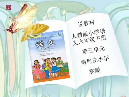 说教材 人教版小学语文六年级下册 第五单元 南何庄小学 袁媛.