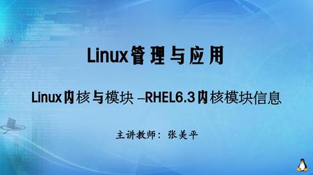 Linux内核与模块 –RHEL6.3内核模块信息