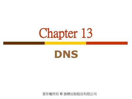 Chapter 13 DNS.