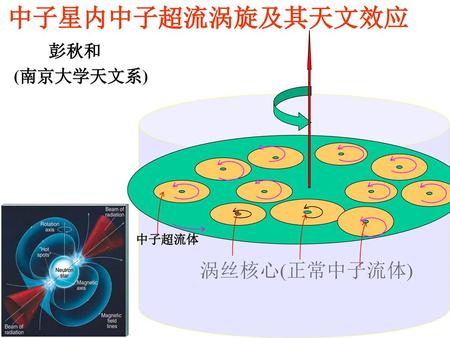 中子星内中子超流涡旋及其天文效应 彭秋和 (南京大学天文系) 中子超流体 涡丝核心(正常中子流体).