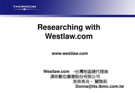 Researching with Westlaw.com