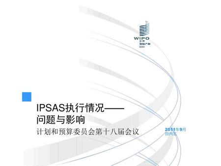 IPSAS执行情况—— 问题与影响 计划和预算委员会第十八届会议