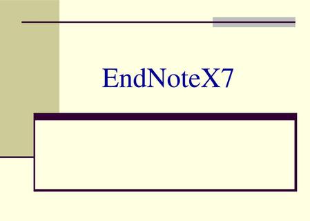 EndNoteX7.