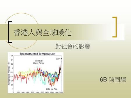 香港人與全球暖化 對社會的影響 6B 陳國輝.