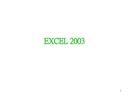 EXCEL 2003.