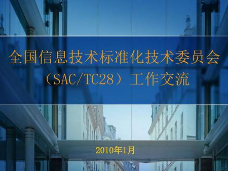 全国信息技术标准化技术委员会 （SAC/TC28）工作交流