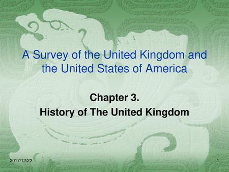 A Survey of the United Kingdom and the United States of America