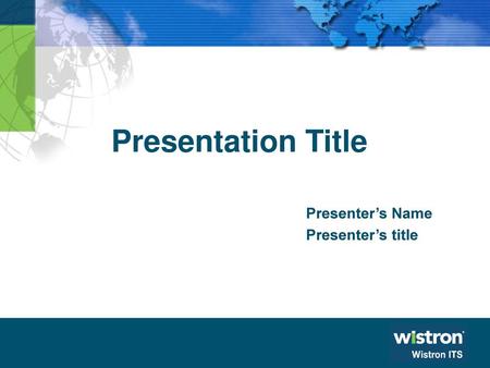 Presentation Title Presentation Title Presenter’s Name