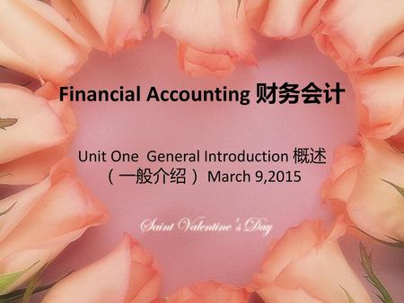 Financial Accounting 财务会计