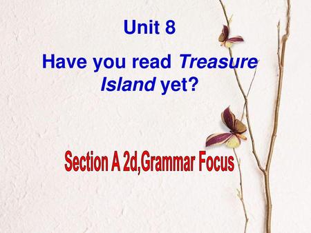 Have you read Treasure Island yet? Section A 2d,Grammar Focus