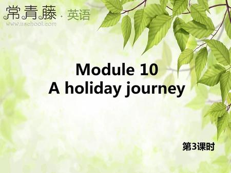 Module 10 A holiday journey
