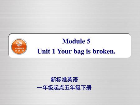 Module 5 Unit 1 Your bag is broken.