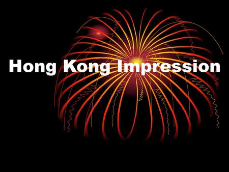 Hong Kong Impression.