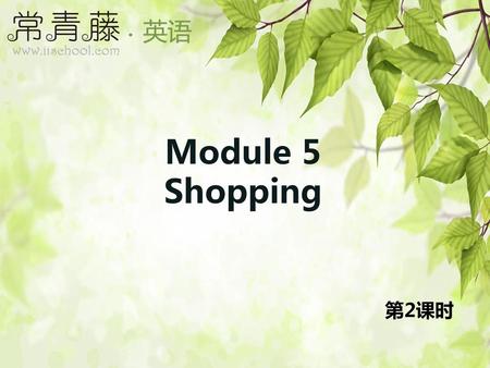 Module 5 Shopping 第2课时.