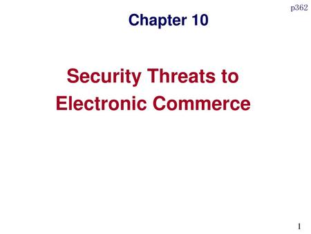 Security Threats to Electronic Commerce