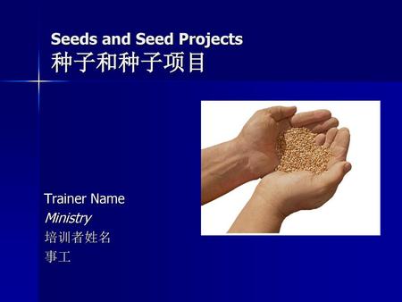 Seeds and Seed Projects 种子和种子项目