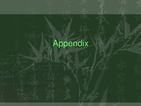 Appendix.