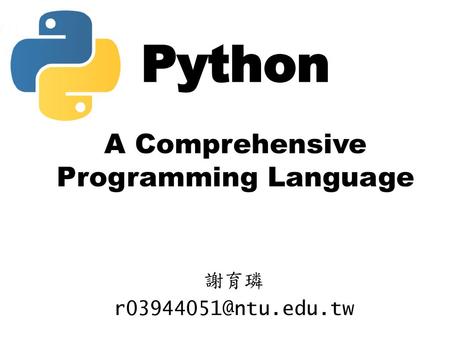 Python A Comprehensive Programming Language