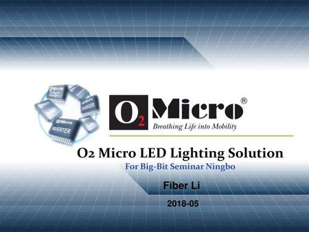 O2 Micro LED Lighting Solution For Big-Bit Seminar Ningbo