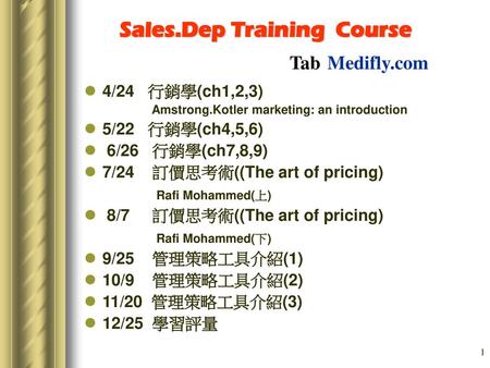 Sales.Dep Training Course Tab Medifly.com