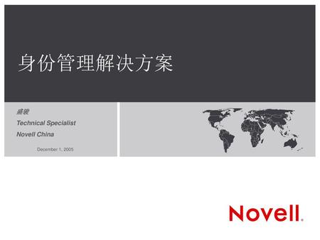 盛骏 Technical Specialist Novell China